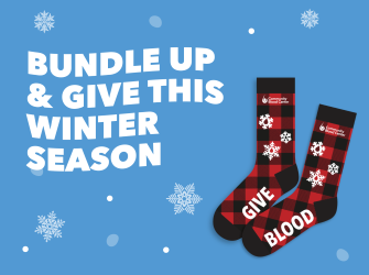 NEW YORK BLOOD CENTER CELEBRATES THE HOLIDAY SEASON WITH FESTIVE SOCKS FOR BLOOD DONORS