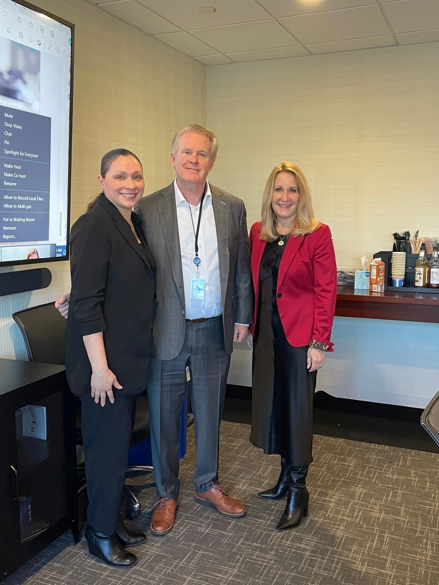 BOMA New York Chair Pat Dolan with NYBC's Andrea Cefarelli (right) and Yadira Navarro (left)