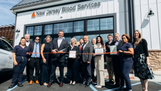 NEW JERSEY BLOOD SERVICES CELEBRATES GRAND OPENING OF NEW STATE-OF-THE-ART DONOR CENTER IN MONTVALE