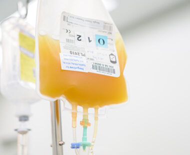 Straw-colored platelet donation bag
