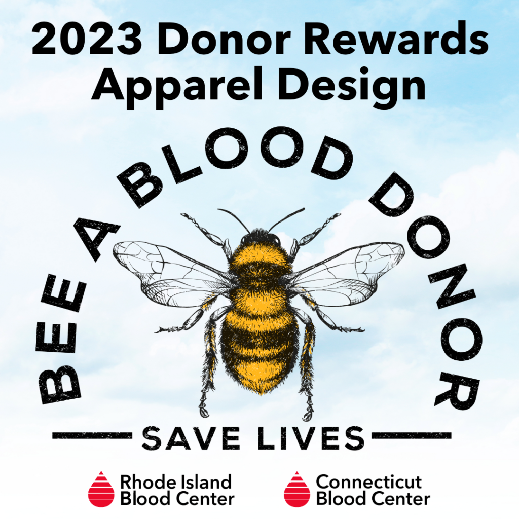 Bee a Blood Donor program logo.