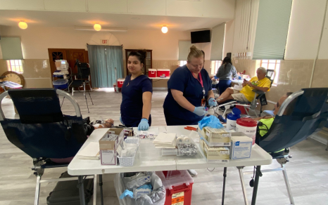 Parish of St. Ann’s blood drive brings 43 donors and media coverage from WRDE