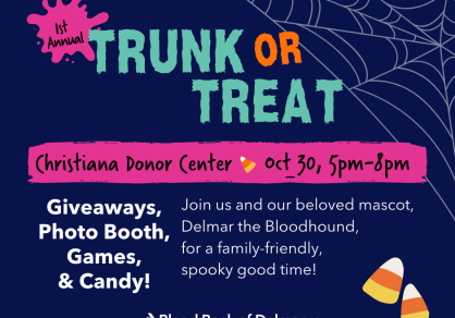 Blood Bank of Delmarva’s inaugural Halloween Trunk or Treat set for October 30!