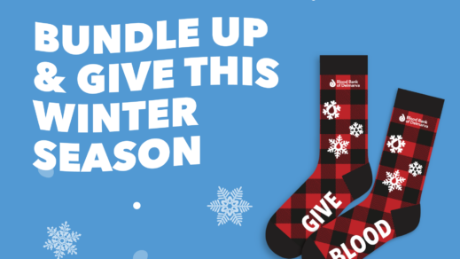 BLOOD BANK OF DELMARVA CELEBRATES THE HOLIDAY SEASON WITH FESTIVE SOCKS FOR BLOOD DONORS