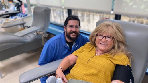 Janice Palma was donating with Blood Bank of Delmarva long before her son, Nick, worked for IT Department