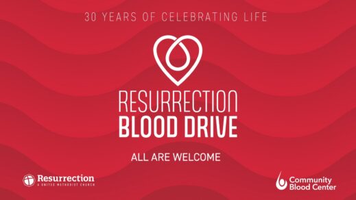 COMMUNITY BLOOD CENTER & RESURRECTION, A UNITED METHODIST CHURCH CELEBRATE 30 YEARS OF LIFESAVING BLOOD DRIVES